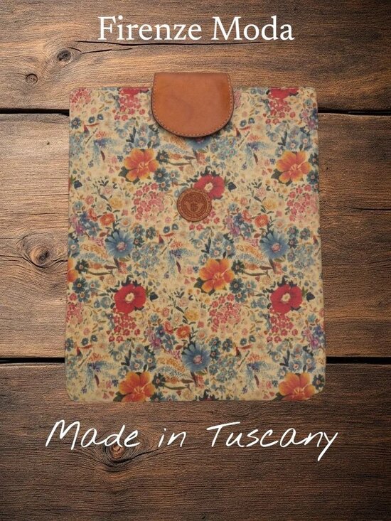 Firenze Moda Other - Firenze Moda Vintage Floral Printed Fine Italian Leather Tablet Sleeve